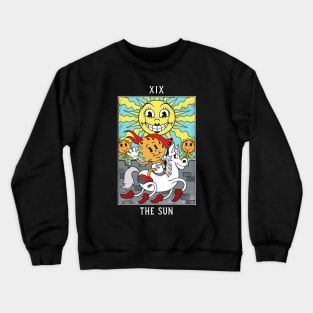 The Sun - Mystical Medleys - Vintage Rubber Hose Cartoon Tarot Crewneck Sweatshirt